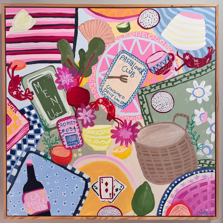 Pasta and Prawns | Original Artwork